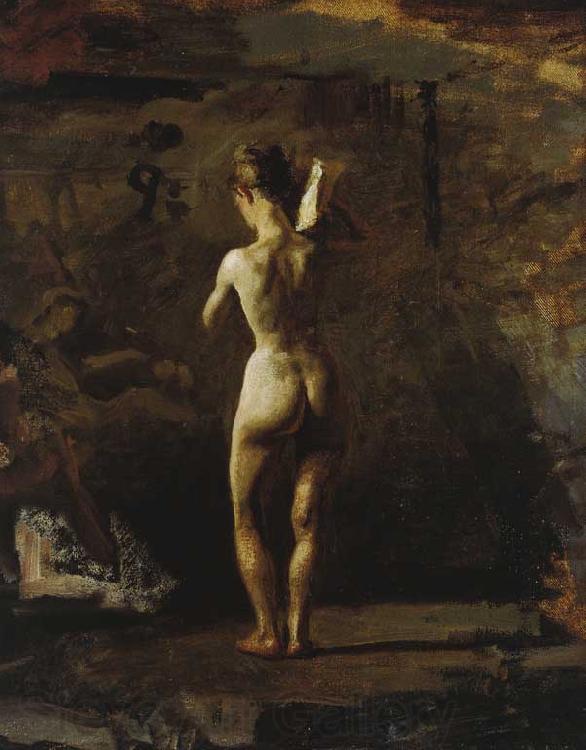 Thomas Eakins Study for William Rush Carving His Allegorical Figure of the Schuylkill River Germany oil painting art